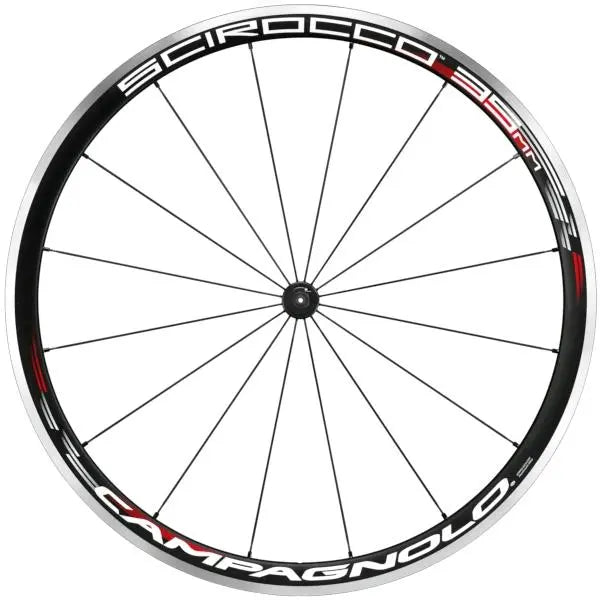 Campagnolo Scirocco 35 Clincher Front Wheel for road bikes – aerodynamic lightweight alloy wheel for racing performance