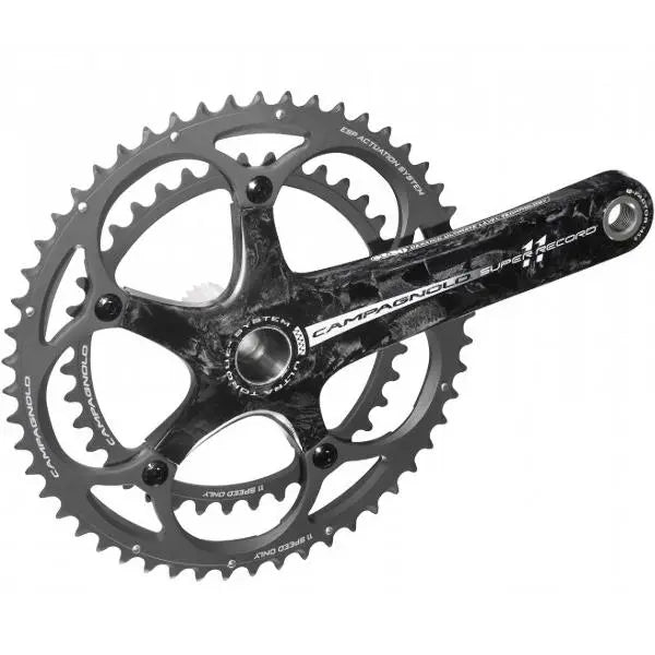 Campagnolo Super Record Ultra Torque 11-Speed Carbon Crankset – lightweight stiff carbon chainset for high-performance road cycling