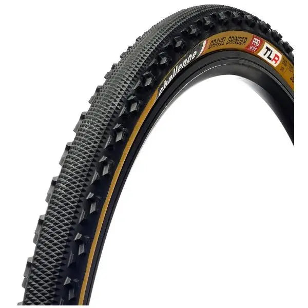 Challenge Gravel Grinder Pro TLR clincher tire 700c handmade tubeless ready gravel bike tire with superior grip and durability