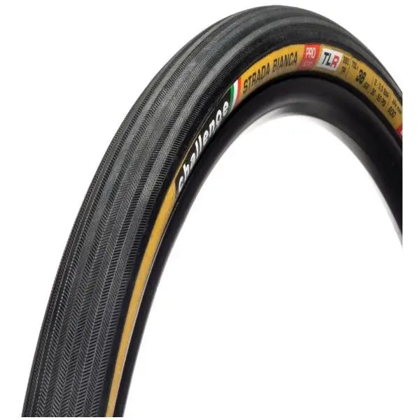 Challenge Strada Bianca Pro TLR clincher tire 700c handmade tubeless ready gravel and endurance road bike tire