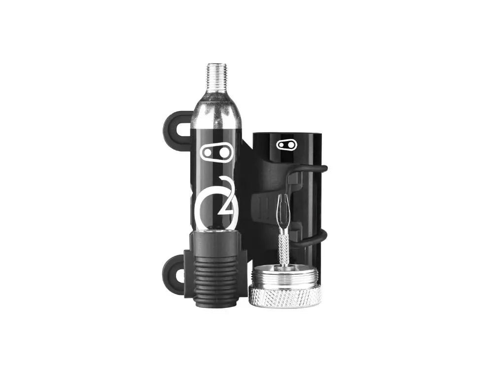 Crankbrothers Cigar Plug Kit with CO₂ head for quick tubeless tire repair on mountain and gravel bikes