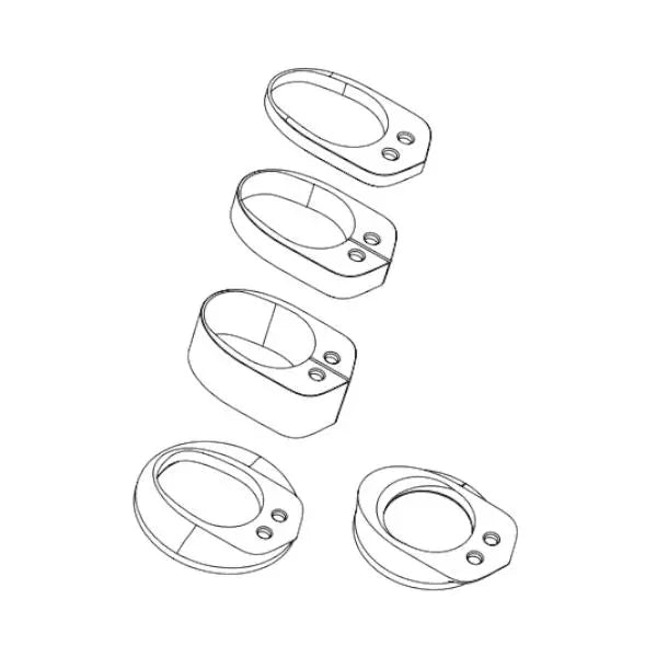 Deda Elementi headset spacers kit for Alanera DCR integrated handlebar aero fit system