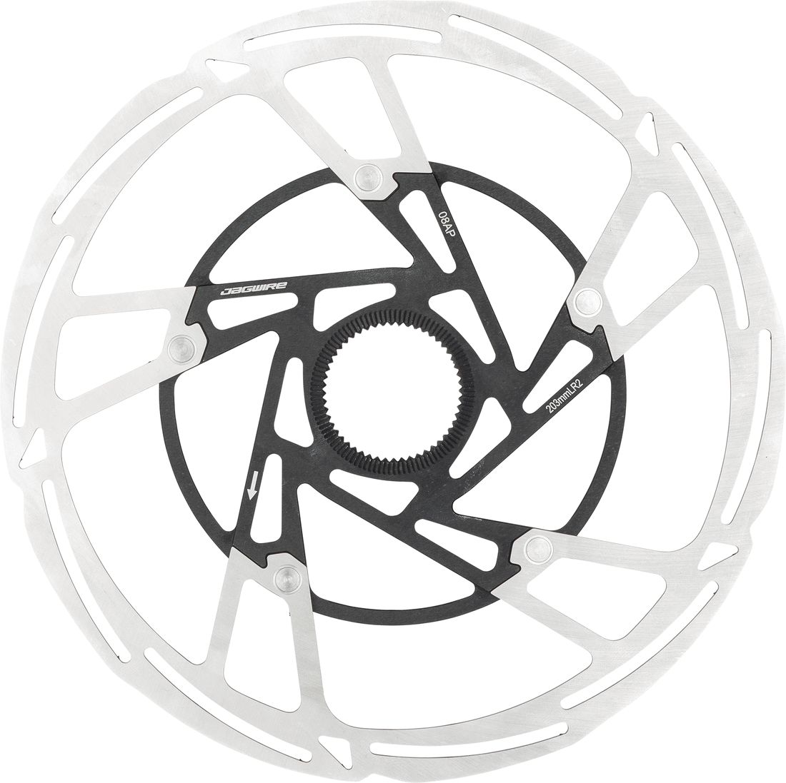 Jagwire Pro LR2 disc brake rotor lightweight stainless steel with aluminum carrier for quiet braking