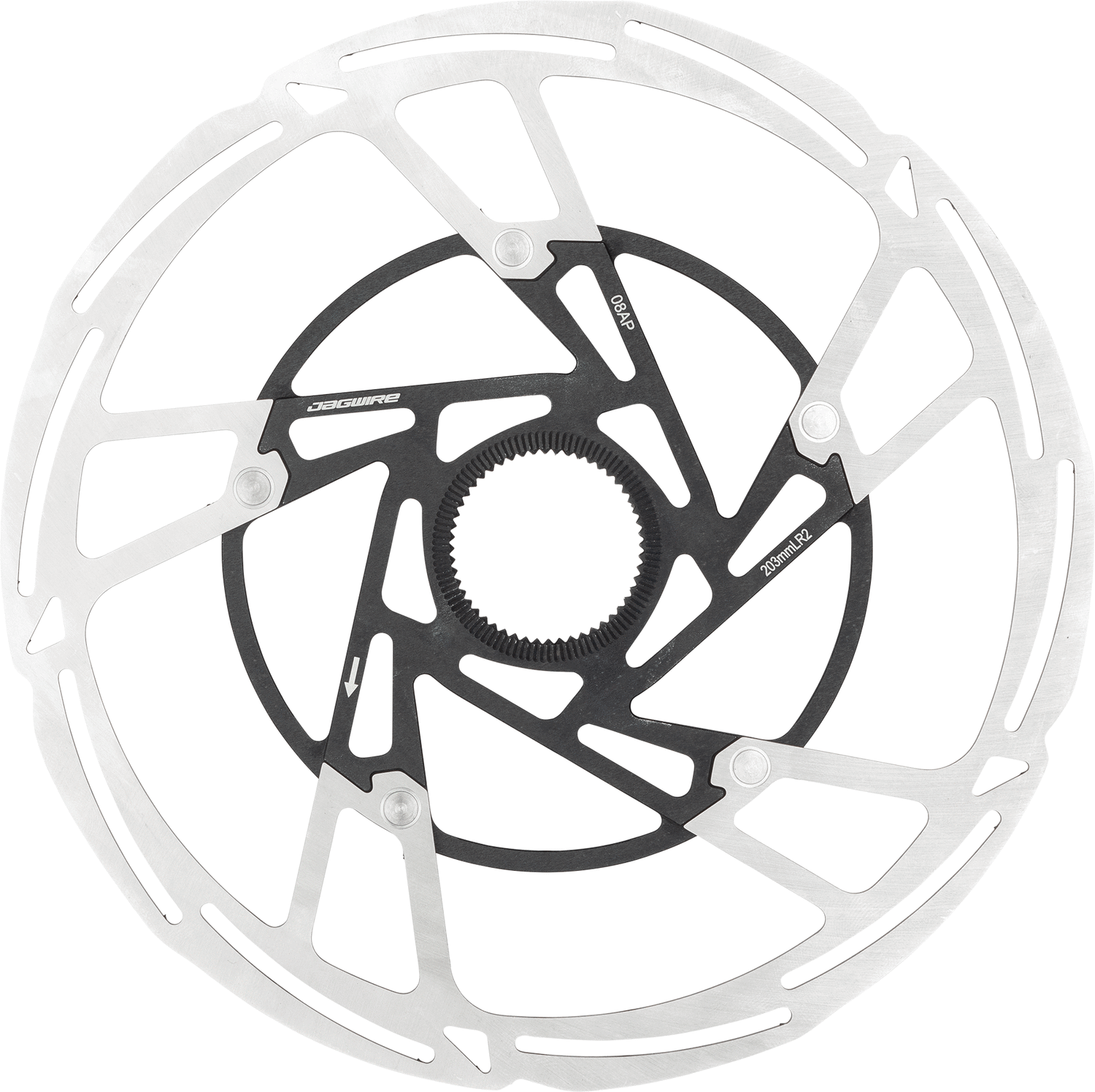 Jagwire Pro LR2 disc brake rotor lightweight stainless steel with aluminum carrier for quiet braking