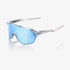 “100% S2 translucent clear sunglasses with HiPER blue multilayer mirror lens – Cycling eyewear”