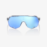 “100% S2 translucent clear sunglasses with HiPER blue multilayer mirror lens – Cycling eyewear”