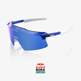 100% Aerocraft RBH LE Sunglasses, Gloss Blue Holographic Frame - HiPER Royal Blue Mirror Lens