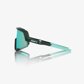 “100% Glendale cycling sunglasses with HiPER Mint mirror lens – Soft Tact Juniper frame eyewear”