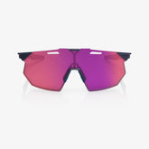 “100% Hypercraft SQ cycling sunglasses with purple mirror lens – satin storm metallic frame eyewear”