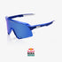100% S3 RBH LE Sunglasses, Gloss Blue Holographic Frame - HiPER Royal Blue Mirror Lens