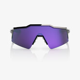 “100% Speedcraft SL polarized cycling sunglasses with HiPER lavender mirror lens – polished black frame”