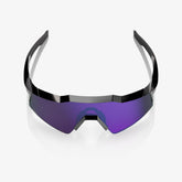 “100% Speedcraft SL polarized cycling sunglasses with HiPER lavender mirror lens – polished black frame”
