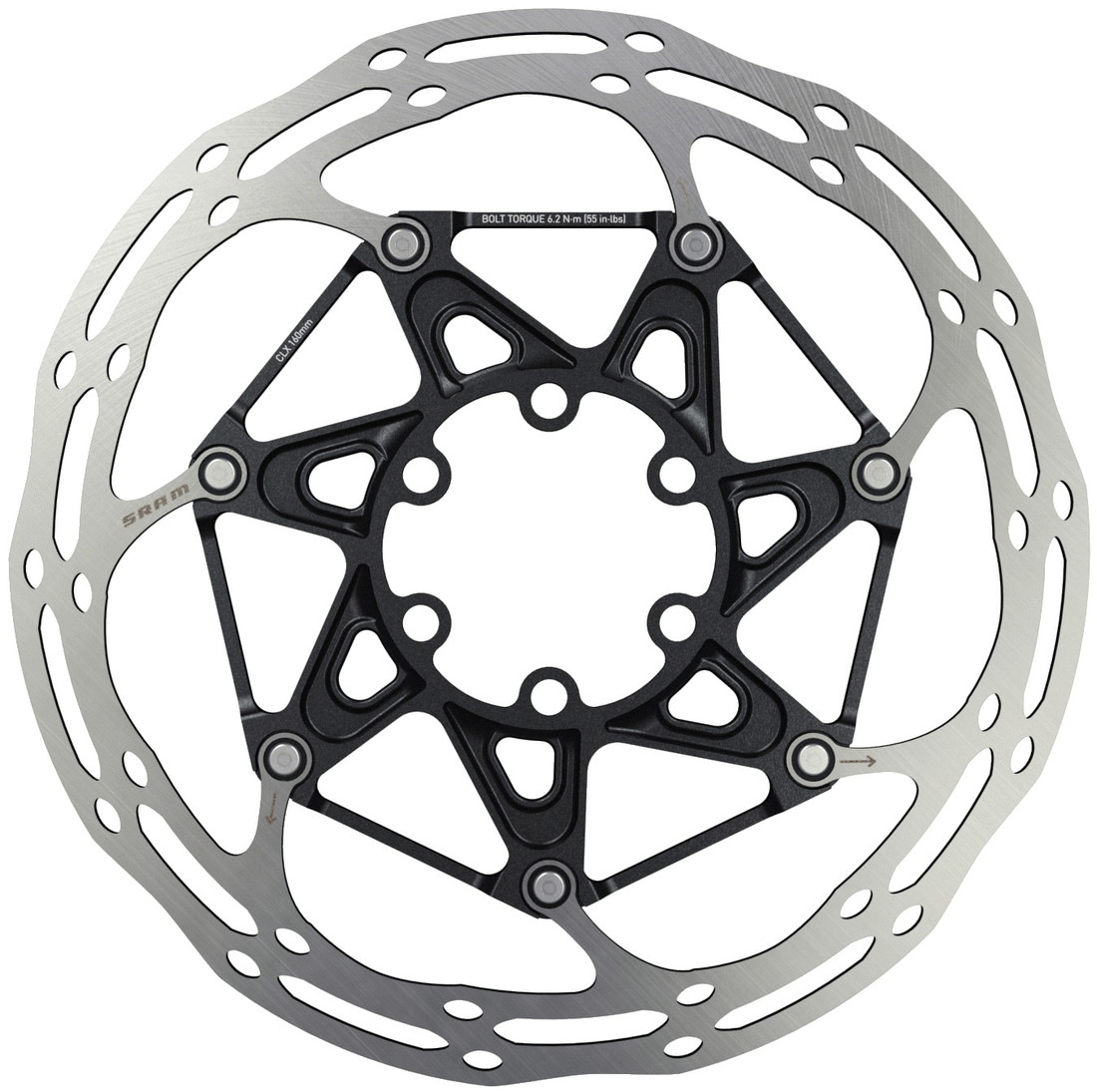 SRAM CenterLine X disc brake rotor two-piece lightweight alloy design for smooth quiet braking