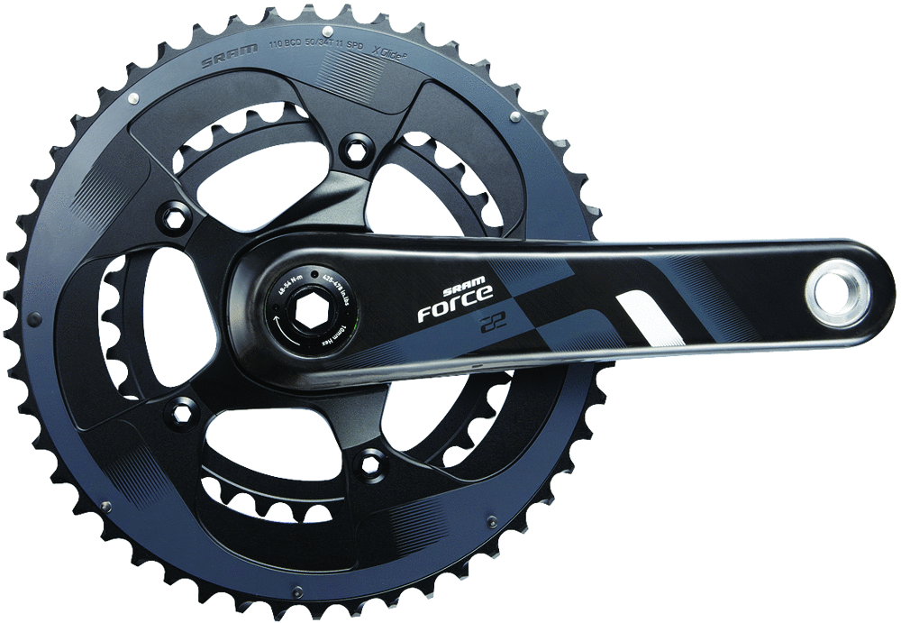 SRAM Force 22 GXP carbon crankset lightweight 11-speed road bike drivetrain component