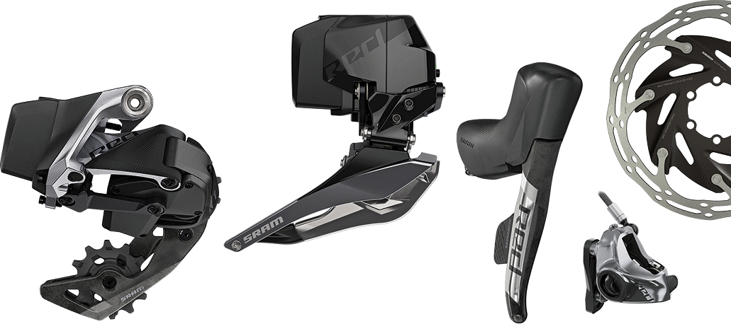 SRAM RED eTap AXS 12-speed wireless disc brake groupset kit for high-performance road bikes