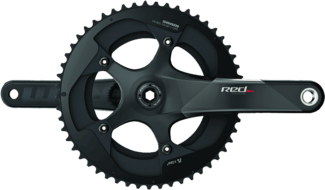 SRAM RED eTap RED 22 GXP carbon crankset lightweight stiff road bike drivetrain component