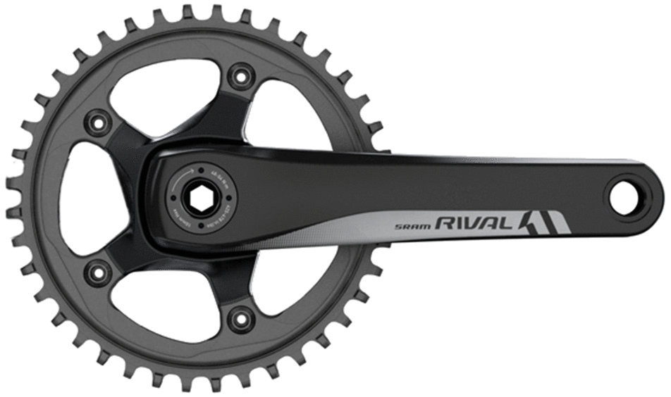 SRAM Rival 1 BB30 crankset 1x11-speed durable gravel cyclocross and road bike drivetrain component