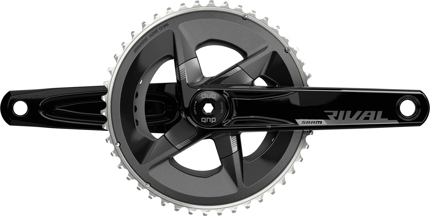 SRAM Rival AXS DUB crankset alloy arms wireless drivetrain road bike component