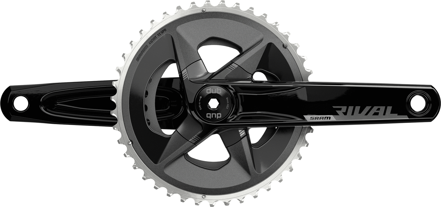 SRAM Rival AXS Wide DUB crankset lightweight durable 12-speed wireless gravel bike drivetrain component