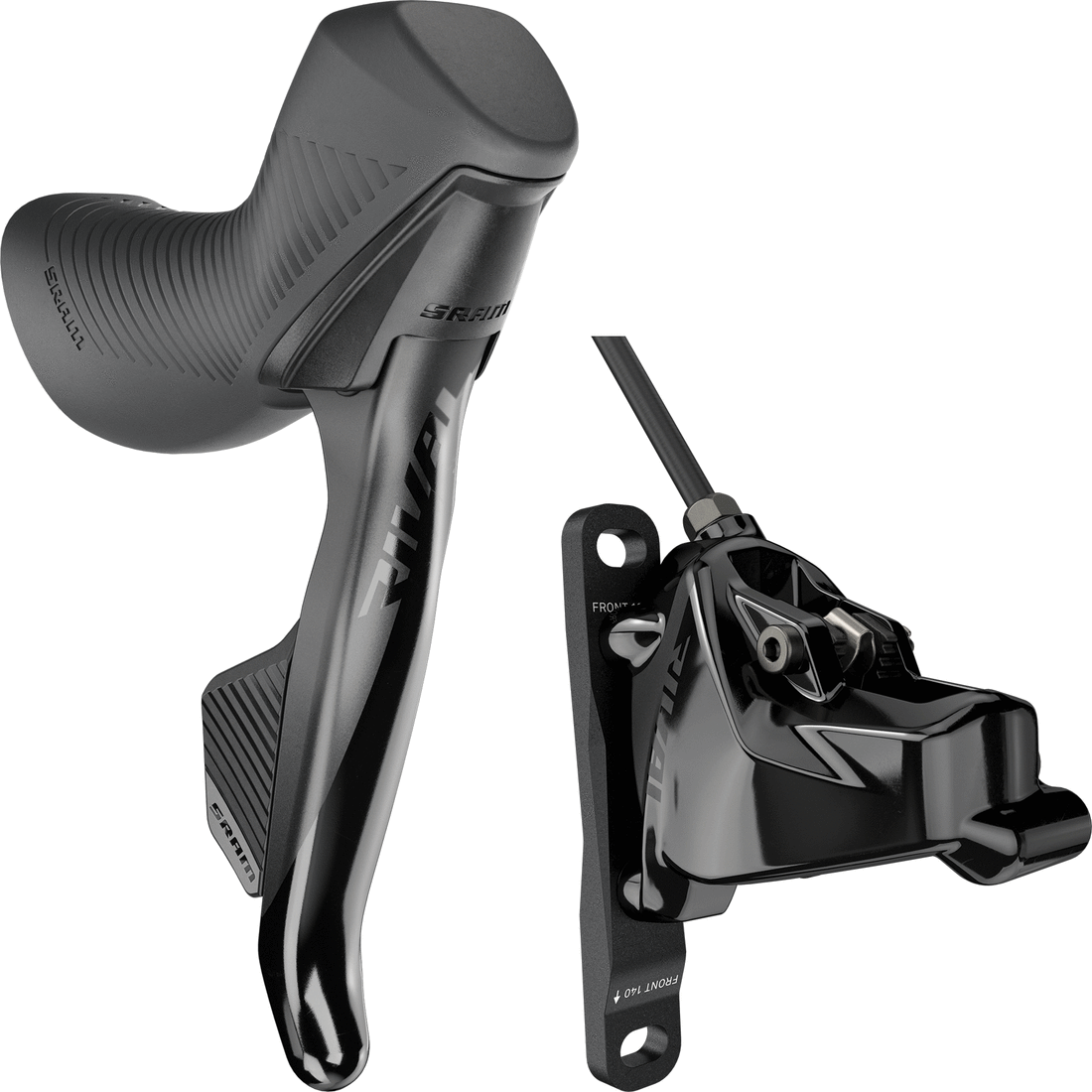 SRAM Rival eTap AXS HRD 12 speed flat mount disc brake hydraulic shifters for road and gravel bikes