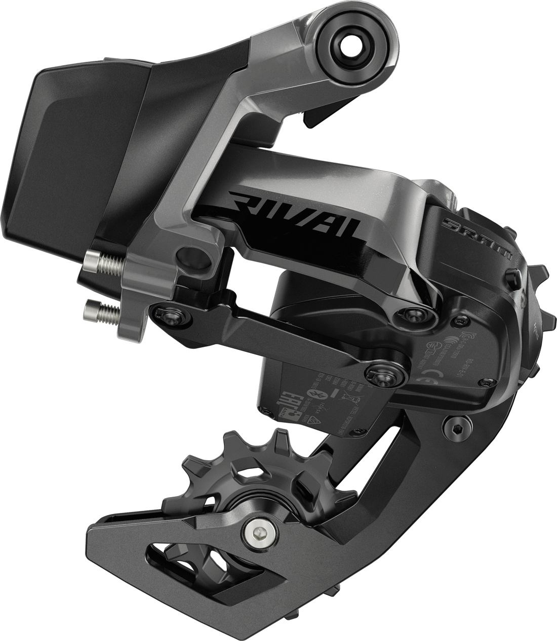 SRAM Rival eTap AXS rear derailleur medium cage 12 speed wireless road and gravel bike drivetrain component