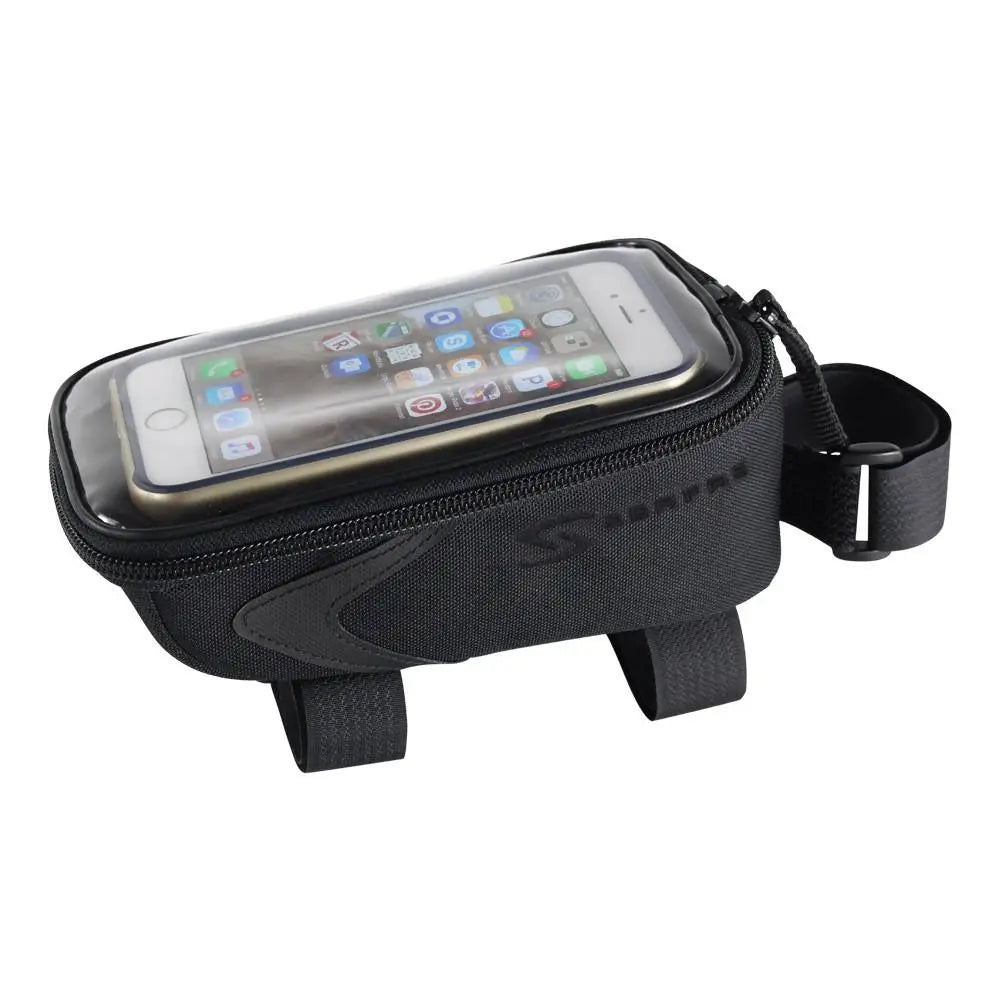 Serfas LT-STM4BK cell phone top tube bag with touchscreen window bike storage bag for road and mountain bikes