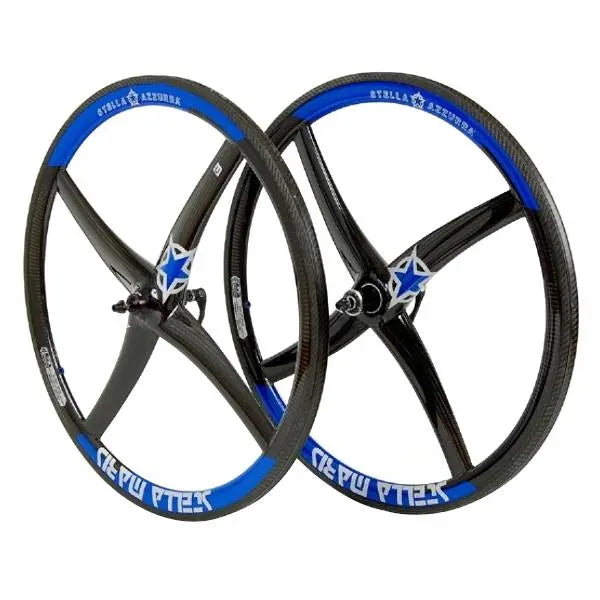 Stella Azzurra Stella Maris tubular road bike wheelset compatible with Shimano drivetrains