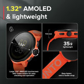 Suunto Run Sports Watch with GPS tracking, heart rate monitor, and performance metrics for cycling, running, and endurance training