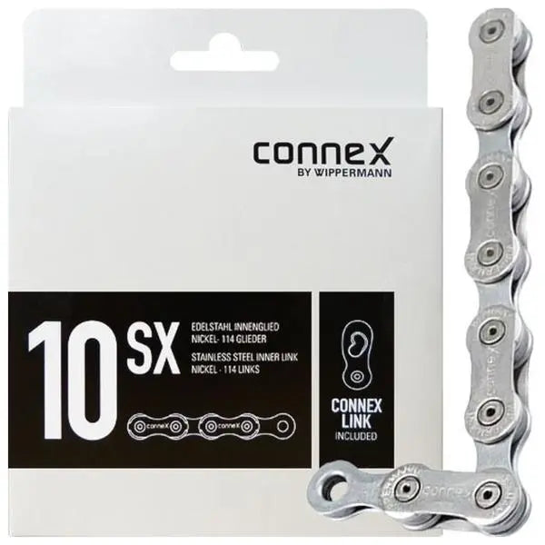 Wippermann Connex 10SX stainless steel 10-speed chain for road and gravel bikes