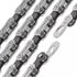 Wippermann Connex 804 nickel and black 8-speed steel chain for road and mountain bikes