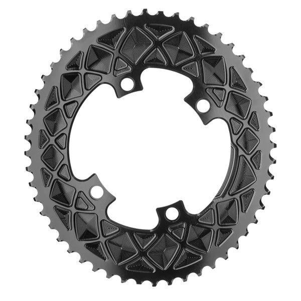 Grey / 50t Absolute Black 110/4 BCD 2x Chainring - Options