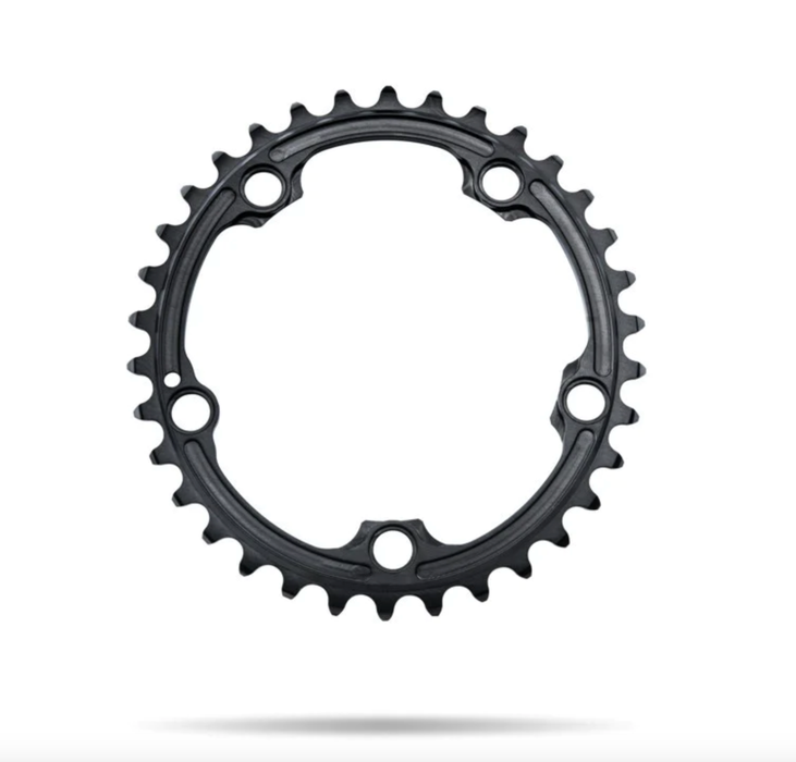 110BCD 5 HOLES / 50t Black Absolute Black Oval 2x Chainring for SRAM - Options