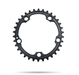 110BCD 5 HOLES / 50t Black Absolute Black Oval 2x Chainring for SRAM - Options