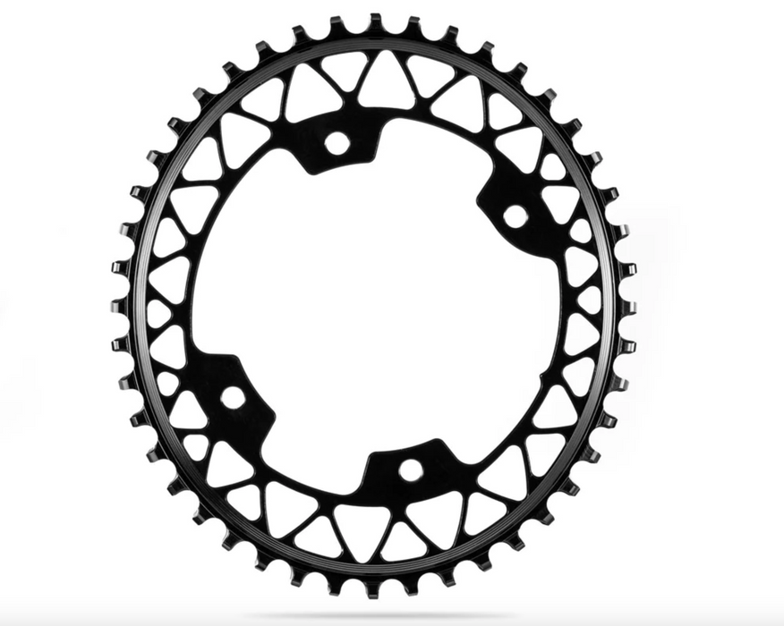 Black / 46t Absolute Black Oval Gravel 110/4 BCD Chainring - Options
