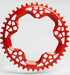 38T x 110BCD / Red Absolute Black Round CX Chainring - Options