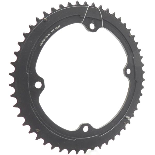 52t for 36t Black - 4 Bolt Campagnolo PO11 Speed Chainring - Options