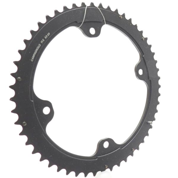 53t for 39t Black - 4 Bolt Campagnolo PO11 Speed Chainring - Options