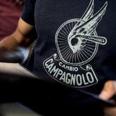 Campagnolo Sportswear winged T-shirt iconic winged wheel Italian cycling tee