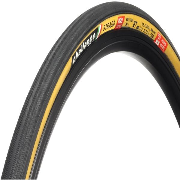 700x27 Black/Tan Challenge Strada Pro Clincher Tire - Options