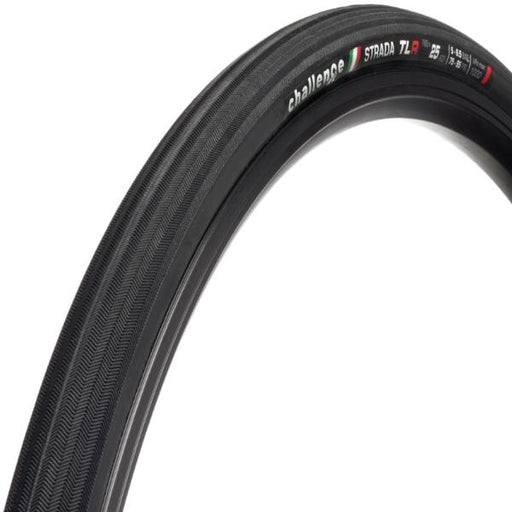 700x25 Black/Black Challenge Strada Race TLR Clincher Tire, Tubeless, Options