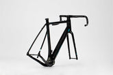 Chapter2 Kaha Disc Brake Gravel Frameset in glossy black lightweight carbon frame for speed and endurance gravel rides