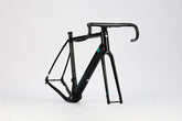 Chapter2 Kaha Disc Brake Gravel Frameset in glossy black lightweight carbon frame for speed and endurance gravel rides