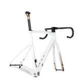 Chapter2 TOA Carbon Disc Brake Frameset White and Gold lightweight aero road frame