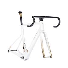 Chapter2 TOA Carbon Disc Brake Frameset White and Gold lightweight aero road frame