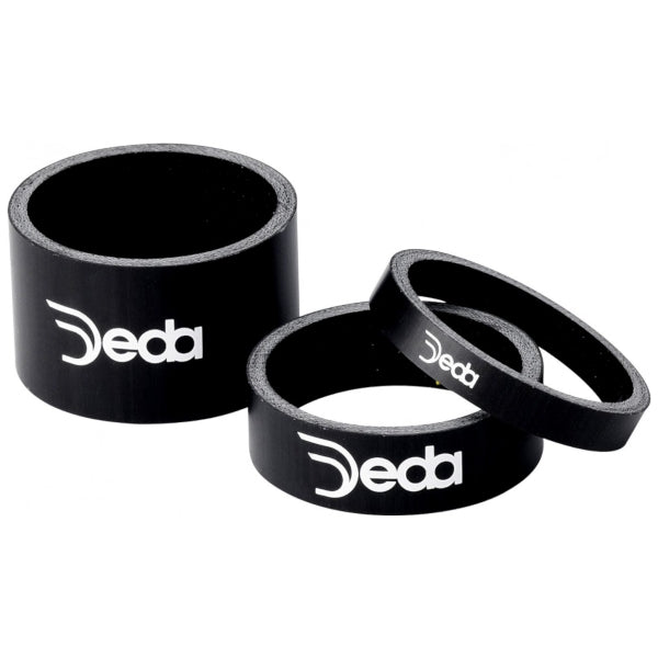 Deda Elementi Carbon Spacers in 5mm 10mm 15mm and 20mm sizes lightweight carbon headset spacers for handlebar adjustment