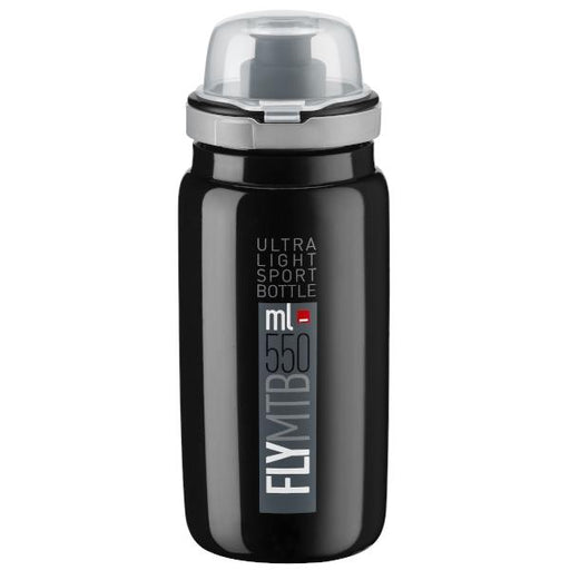 Black/Grey 550ml Elite Fly MTB Black Water Bottle - Options