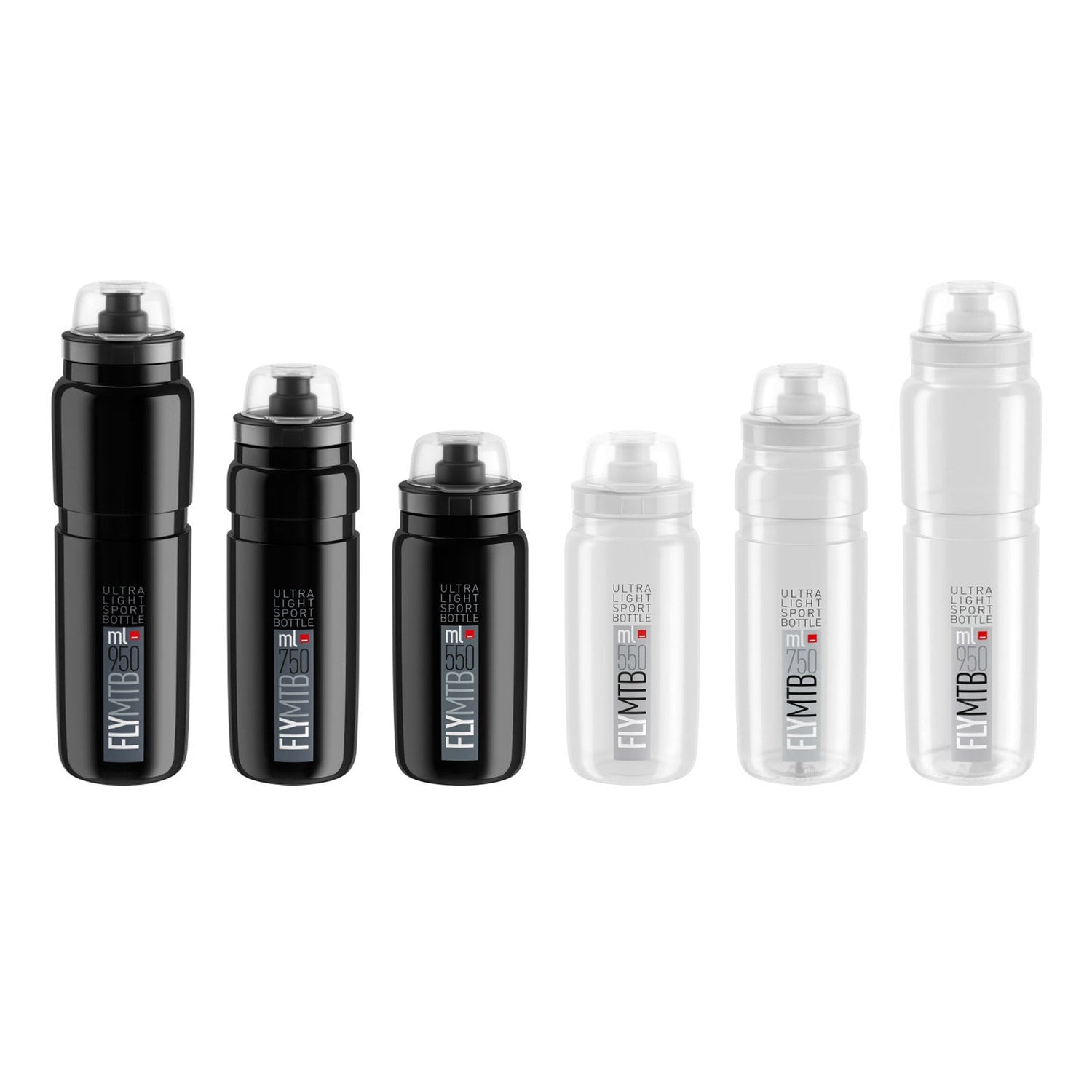 Elite Fly MTB Clear Water Bottle lightweight BPA-free design for mountain biking hydration