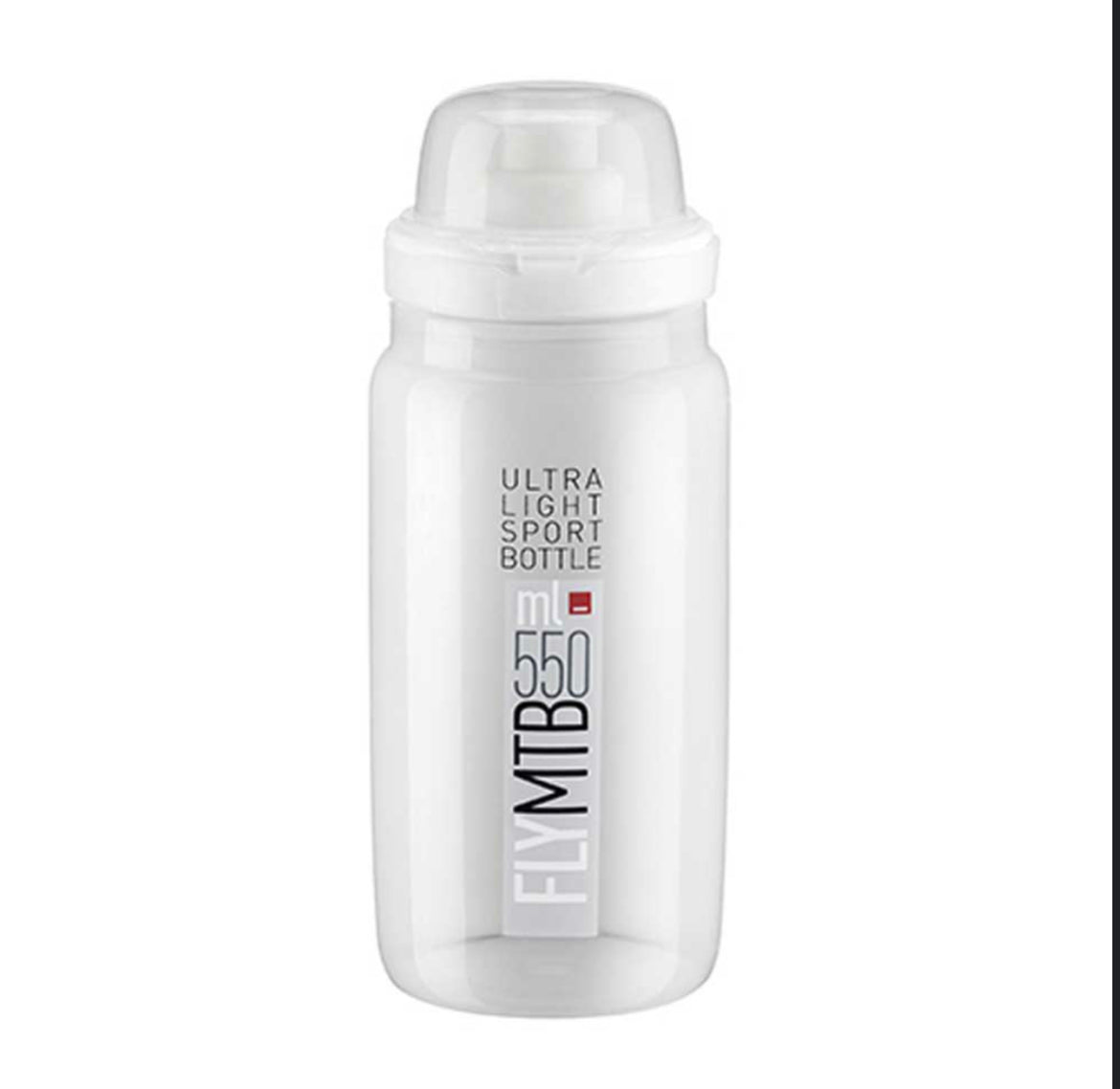 Elite Fly MTB Clear Water Bottle lightweight BPA-free design for mountain biking hydration