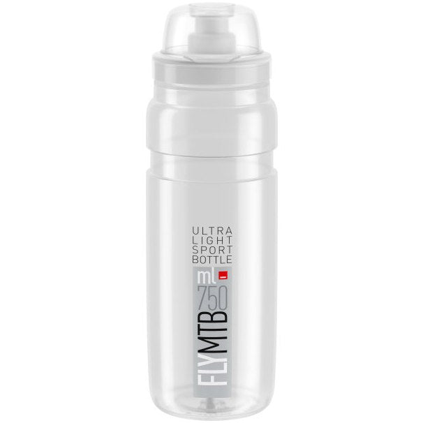 Elite Fly MTB Clear Water Bottle lightweight BPA-free design for mountain biking hydration