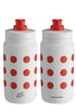 Elite Fly Tour de France 550ml red polka dot lightweight cycling water bottle